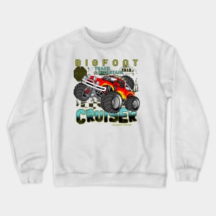 bigfoot race large tire Crewneck Sweatshirt